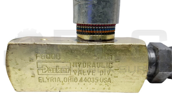 PARKER F600B IN-LINE FLOW CONTROL VALVE 3/8 - Image 3