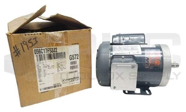 NEW MARATHON G572 MOTOR 3/4HP 1PH 1725RPM FR: 56C, 56C17F5322
