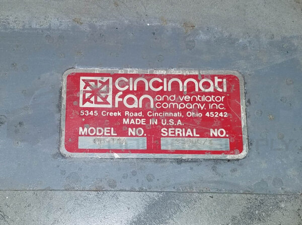 CINCINNATI FAN PB-14A CENTRIFUGAL PRESSURE BLOWER FAN 1/2HP 1725RPM, C56H2590P - Image 7