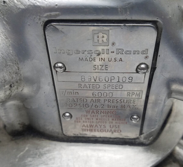 INGERSOLL RAND 88V60P109 VERTICAL GRINDER 6000RPM - Image 5