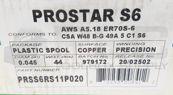 SEALED NEW PROSTAR PRSS6RS11P020 MIG WELDING WIRE 0.045" ER70S-6 44lb - Image 3