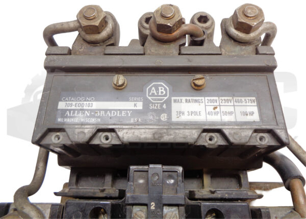 ALLEN BRADLEY 709-EOD103 Ser. K MOTOR STARTER, 120V 60CY / 110V 50CY *READ* - Image 7