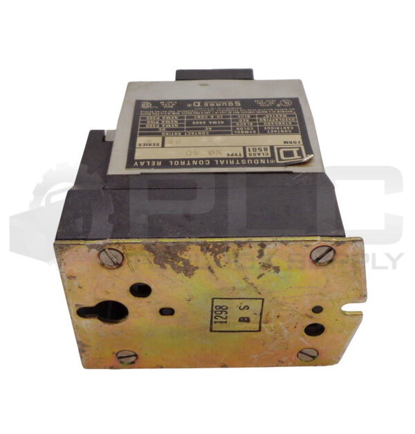 SQUARE D 8501 XO 40 BS SER A CONTROL RELAY 9998 X44 110/120V 50/60HZ 8501X040BS - Image 3