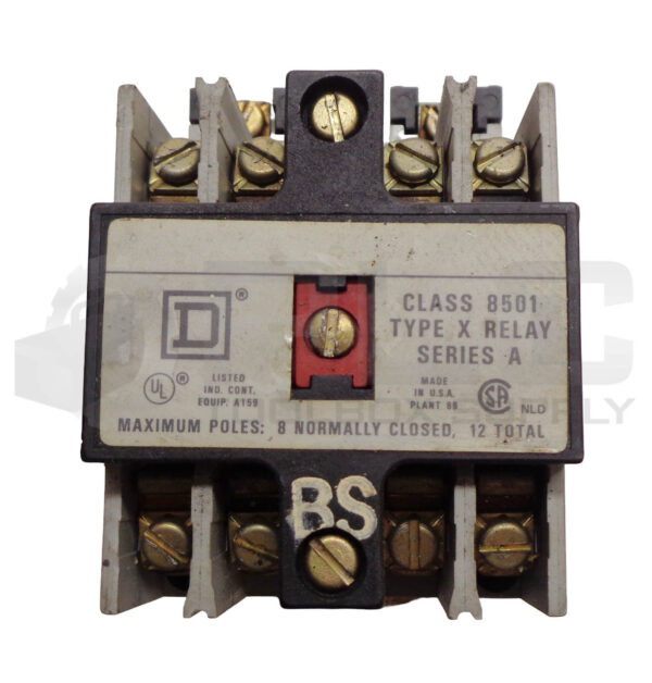 SQUARE D 8501 XO 40 BS SER A CONTROL RELAY 9998 X44 110/120V 50/60HZ 8501X040BS - Image 4