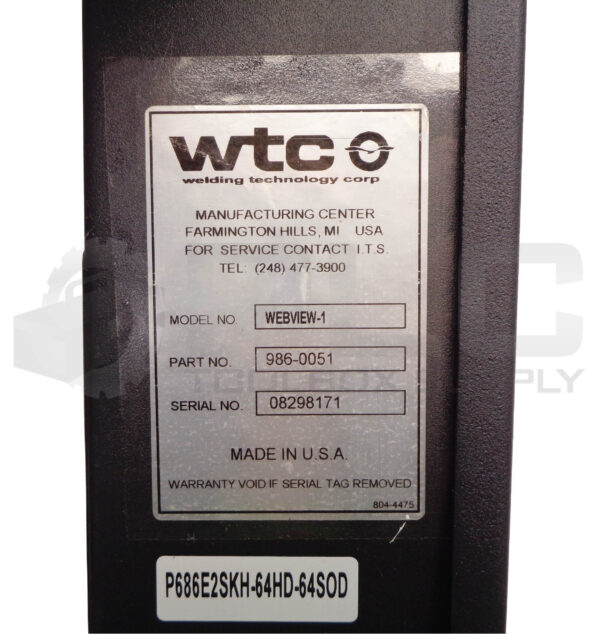 WELDING TECHNOLOGY CORP 986-0051 / WEBVIEW-1 MODULE - Image 6