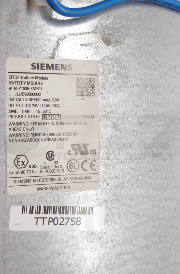 SIEMENS 1P 6EP1935-6MF01 SITOP BATTERY MODULE - Image 6