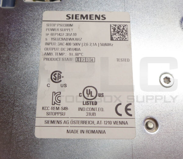 SIEMENS 1P 6EP1437-3BA10 SITOP PSU300M POWER SUPPLY - Image 6