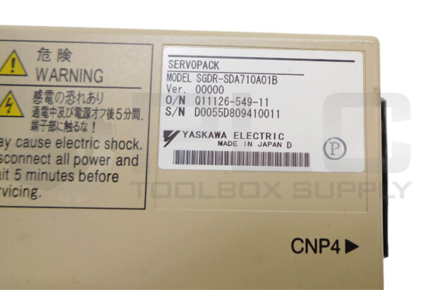 YASKAWA SGDR-SDA710A01B SERVO DRIVE SERVOPACK - Image 4