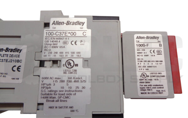 ALLEN BRADLEY 104S-C37EJ210BC SER C SAFETY REVERSING CONTACTORS 24VDC E - Image 8
