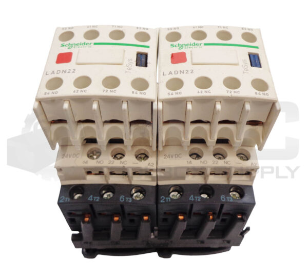 SCHNEIDER / TELEMECANIQUE LC2D18REQ3827G19 REVERSING CONTACTOR LAD4TBDL 802546 - Image 3