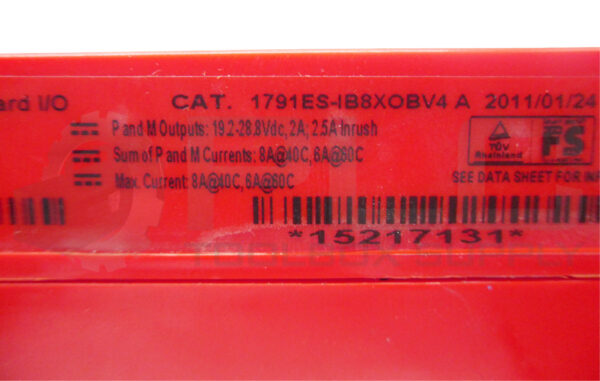 ALLEN BRADLEY 1791ES-IB8XOBV4 /A ETHERNET/IP BLOCK GUARD I/O 19.2-28.8VDC *READ* - Image 5