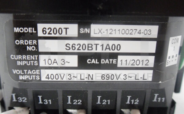 SCHNEIDER 6200T POWERLOGIC METER 10A 690V; S620BT1A00 - Image 5