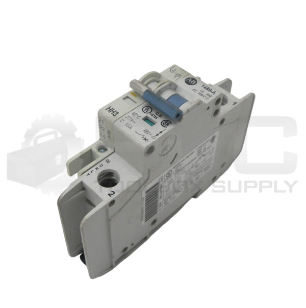 LOT OF 3 ALLEN BRADLEY 1489-A1C100 /A CIRCUIT BREAKER 10A W/ 1489-AAHH3 /A - Image 2