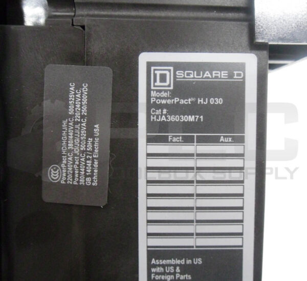 SQUARE D HJA36030M71 MOTOR CIRCUIT PROTECTOR 30A 600V - Image 8