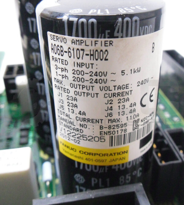 FANUC A06B-6107-H002 /B SERVO AMPLIFIER 200-240V 5.1KW; A06B6107H002 - Image 6