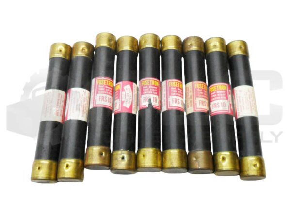 LOT OF 9 BUSSMANN FRS 10 DUAL ELEMENT FUSE 10A 600VAC