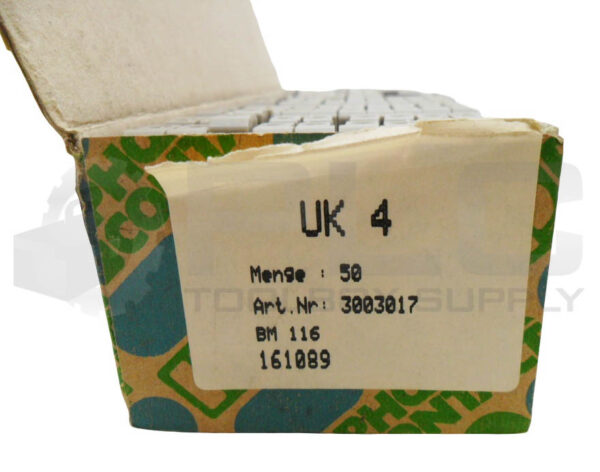 NEW BOX OF 50 PHOENIX CONTACT UK4 TERMINAL BLOCK 30 03 01 7 *READ* - Image 5