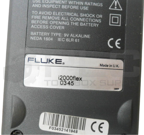 NEW FLUKE I2000FLEX FLEXIBLE AC CURRENT PROBE 200-2000A - Image 6