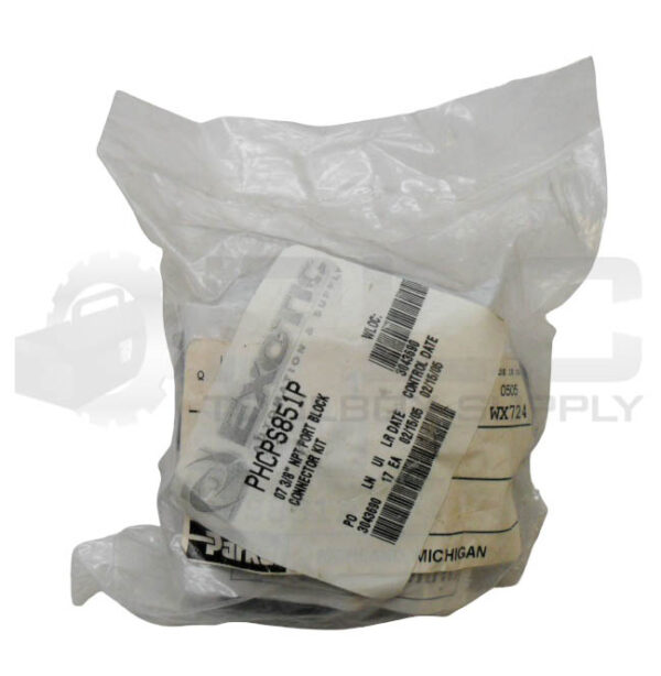 SEALED NEW PARKER PS851P CONNECTOR KIT 3/8" NPT PORT BLOCK PHCPS851P