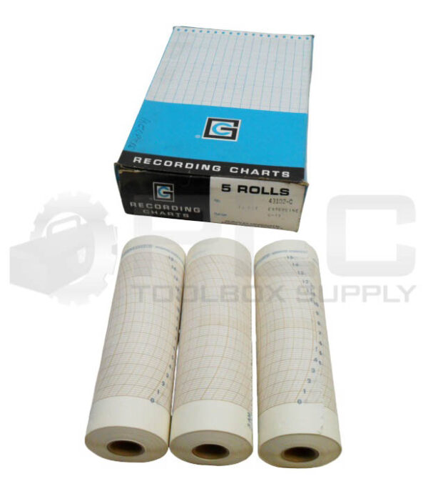 NEW BOX OF 3 GRAPHIC CONTROLS 43102-C RECORDING CHARTS *READ*