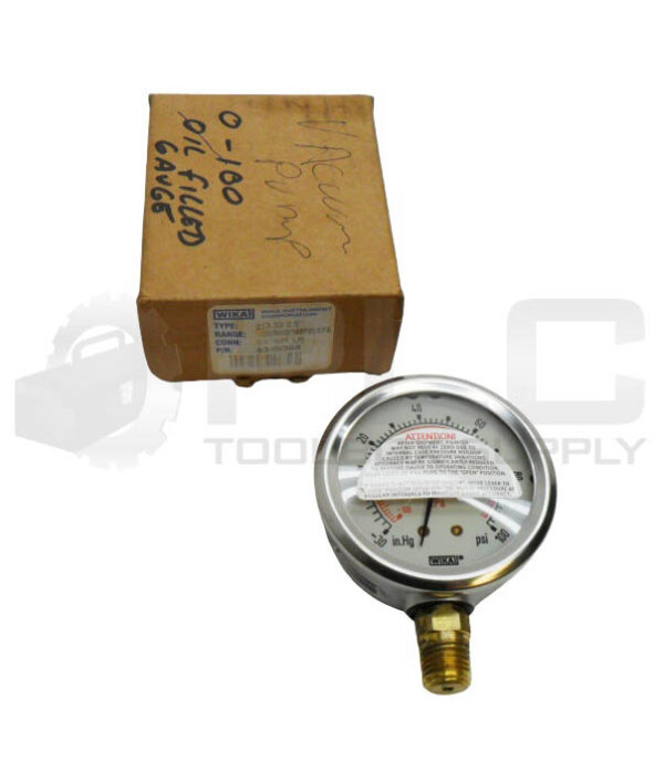 NEW WIKA 8345368 PRESSURE GAUGE 213.53 2.5" 1/4" NPT 100PSI *READ*