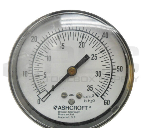 NEW ASHCROFT 250-2362-A 05 GAUGE 0-60" H2O - Image 2