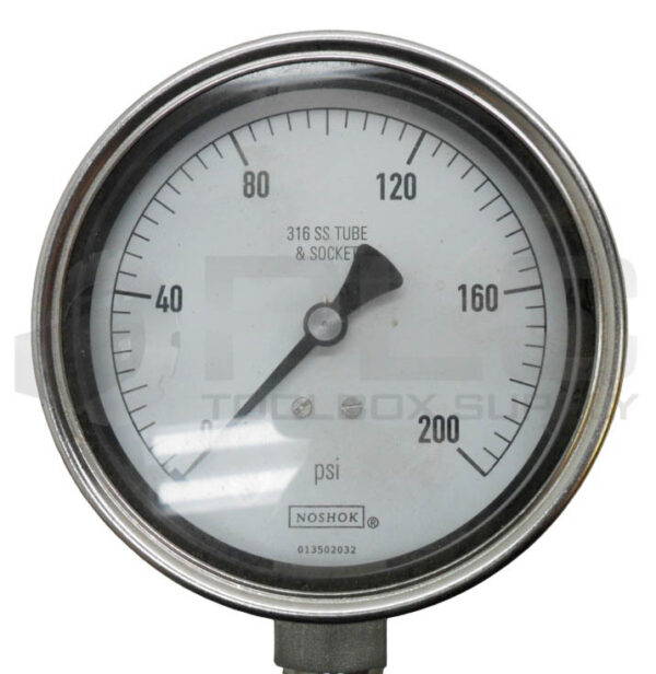 NOSHOK 013502032 PRESSURE GAUGE 0-200PSI - Image 2