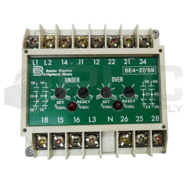 BASLER ELECTRIC BE4-27/59 VOLTAGE RELAY 120VAC 50/60HZ 3A1N3 - Image 2