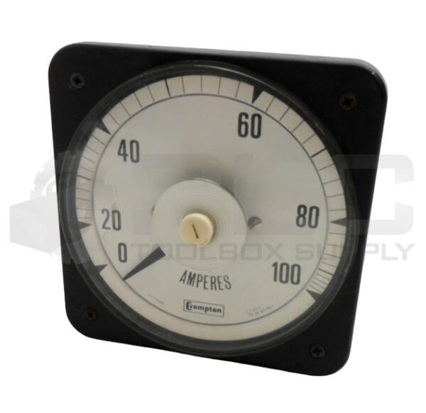 CROMPTON 077-08AA-LSPK AMMETER 0-100 AC AMPERES