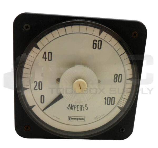 CROMPTON 077-08AA-LSPK AMMETER 0-100 AC AMPERES - Image 2
