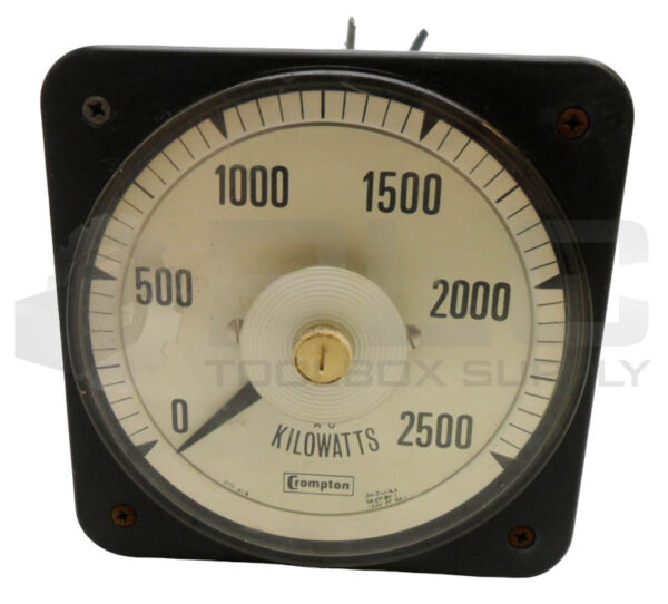 CROMPTON 077-218A-QQ KILOWATTS METER 0-2500KW 120V - Image 2