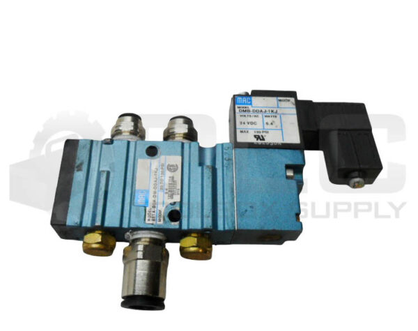 MAC VALVES 411A-B0A-DM-DDAJ-1KJ PNEUMATIC SOLENOID VALVE W/ DMB-DDAJ-IKJ COIL