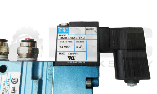 MAC VALVES 411A-B0A-DM-DDAJ-1KJ PNEUMATIC SOLENOID VALVE W/ DMB-DDAJ-IKJ COIL - Image 4