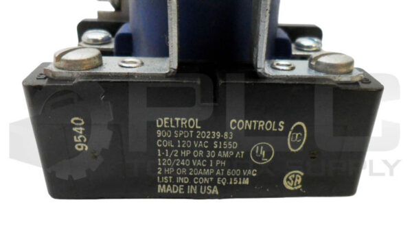 NEW DELTROL 900 SPDT 20239-83 RELAY 120VAC 1-1/2HP 30A S155D - Image 5