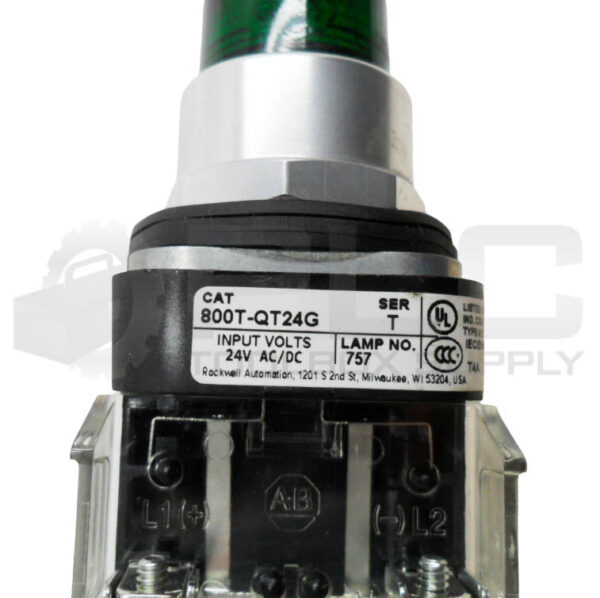 ALLEN BRADLEY 800T-QT24G /T PUSH BUTTON GREEN W/ 800T-XA /D CONTACT BLOCK - Image 5