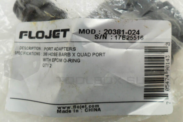 LOT OF 2 SEALED NEW BAG OF 2 FLOJET 20381-024 PORT ADAPTERS TOTAL 4 - Image 4