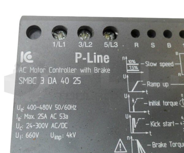 INDUSTRIAL CONTROL EQUIPMENT SMBC 3 DA 40 25 AC MOTOR COTROLLER W/ BRAKE - Image 5