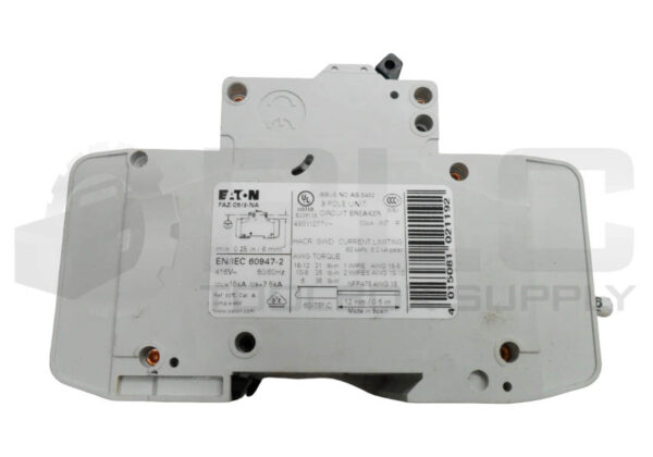 LOT OF 3 EATON FAZ-C5/3-NA CIRCUIT BREAKER 3P 415V 50/60HZ 5A - Image 4