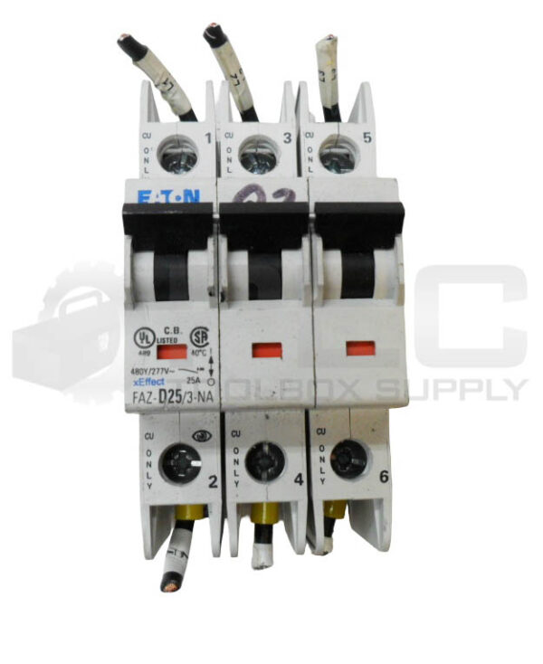 EATON FAZ-D25/3-NA CIRCUIT BREAKER 3P 415V 50/60HZ 25A - Image 2