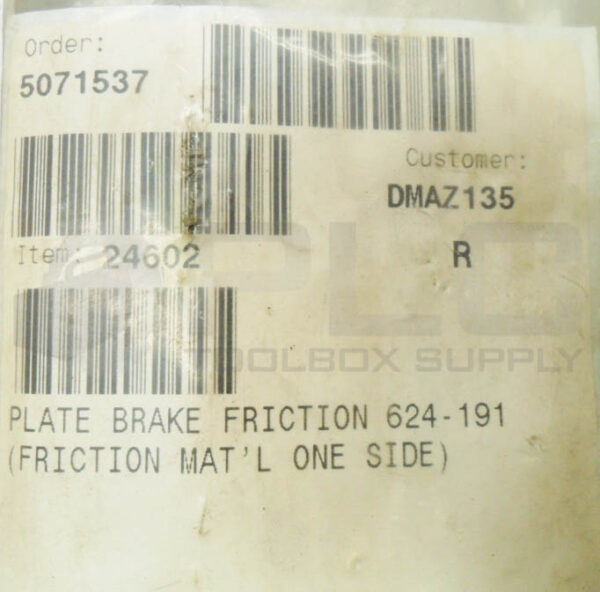 SEALED NEW BAG OF 2 CM 624-191 PLATE BRAKE FRICTION - Image 3