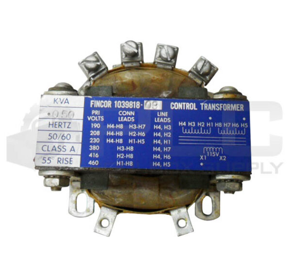FINCOR 1039818-09 CONTROL TRANSFORMER 50/60HZ 460V - Image 2