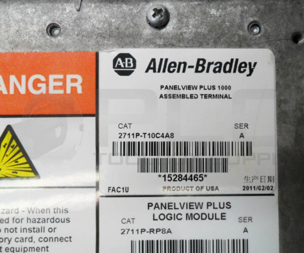 ALLEN  BRADLEY 2711P-T10C4A8 /A TERMINAL W/ 2711P-RP8A /A W/ 2711P-RTD10C /B - Image 6