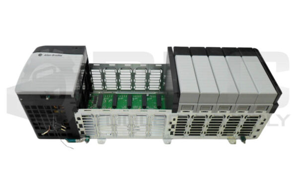 ALLEN BRADLEY 1756-PA75 /B AC POWER SUPPLY W/ 1756-A10 /C 10 SLOT RACK