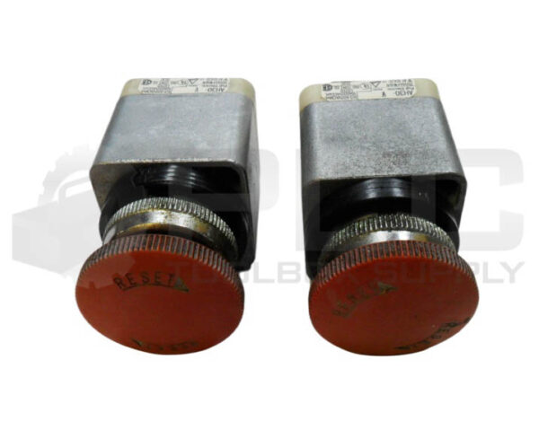 LOT OF 2 FUJI ELECTRIC AH30-V PUSH BUTTON RED MUSHROOM 250V 6A
