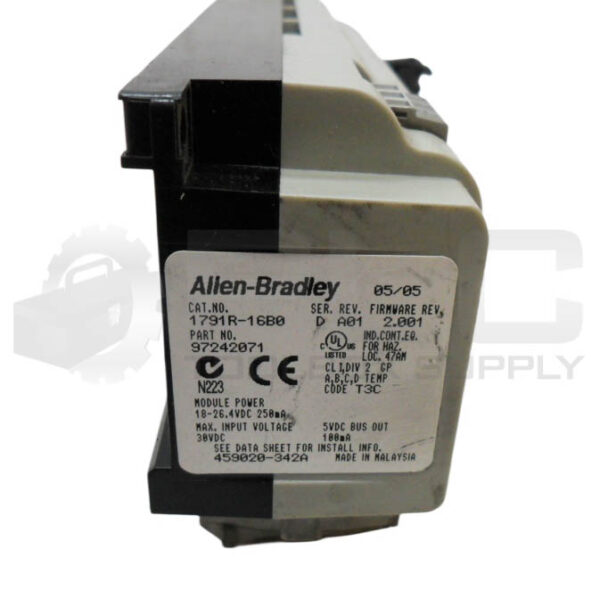 ALLEN BRADLEY 1791R-16B0 /D INPUT COMPACT BLOCK I/O 18-26.4VDC 97242071 - Image 6