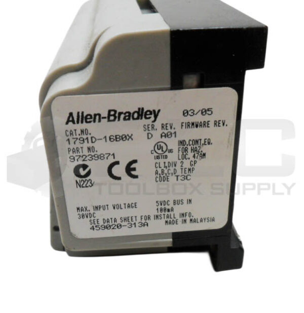 ALLEN BRADEY 1791D-16B0X /D DC POWER COMPACT BLOCK I/O 16 INPUTS 30VDC - Image 5