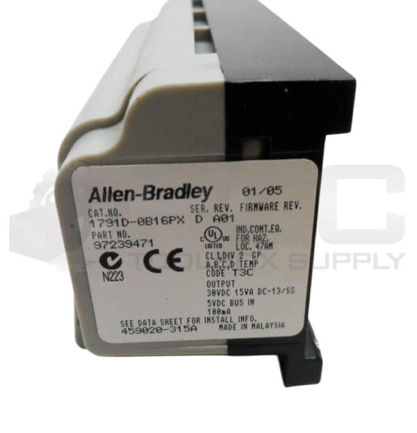 ALLEN BRADLEY 1791D-0B16PX /D DC POWER COMPACT BLOCK I/O 16 OUTPUTS 30VDC - Image 5