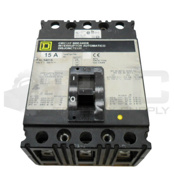 SQUARE D FAL34015 CIRCUIT BREAKER 15A 480V 60HZ