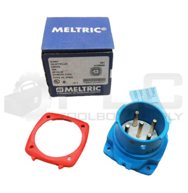 NEW MELTRIC 63-38047 INLET PLUG 277-480VAC 30A DSN30