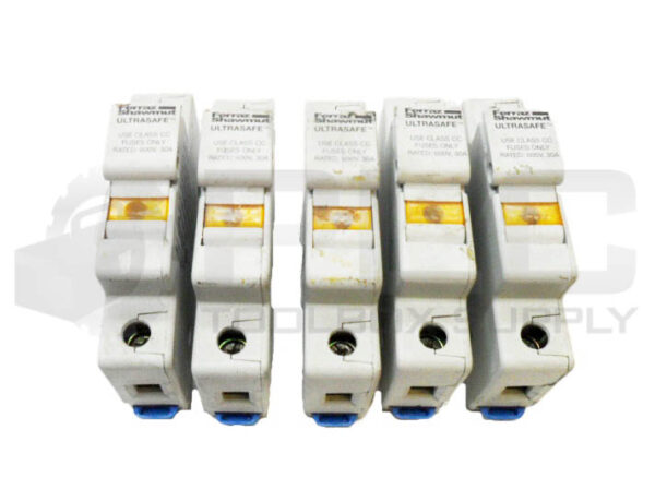 LOT OF 5 FERRAZ SHAWMUT USCC1I FUSE HOLDER 600V 30A
